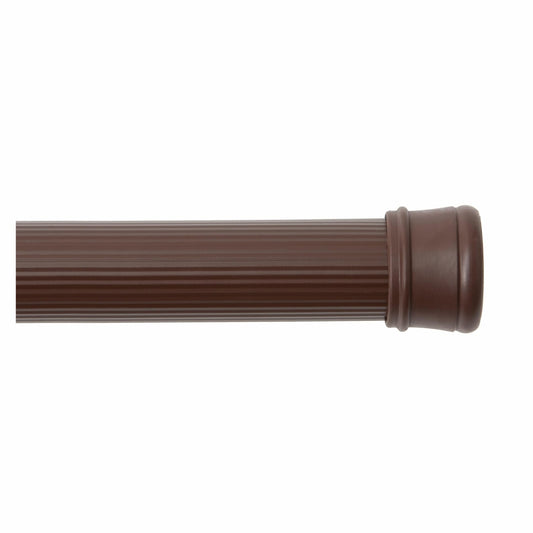 Adjustable Brown Steel Shower Curtain Rod 42-72"