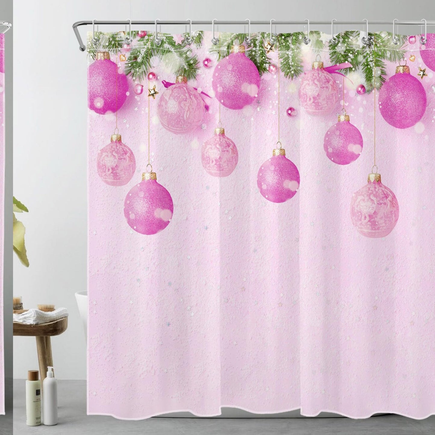 Purple Balls Shower Curtain 72x72 Inches