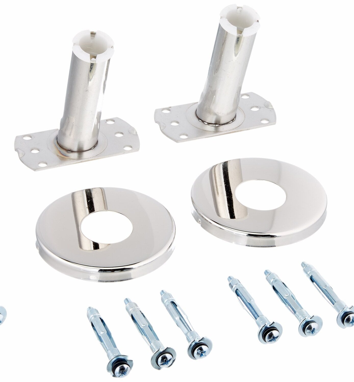 65-F-PS Curved Shower Rod Flange Kit Polished Stainless