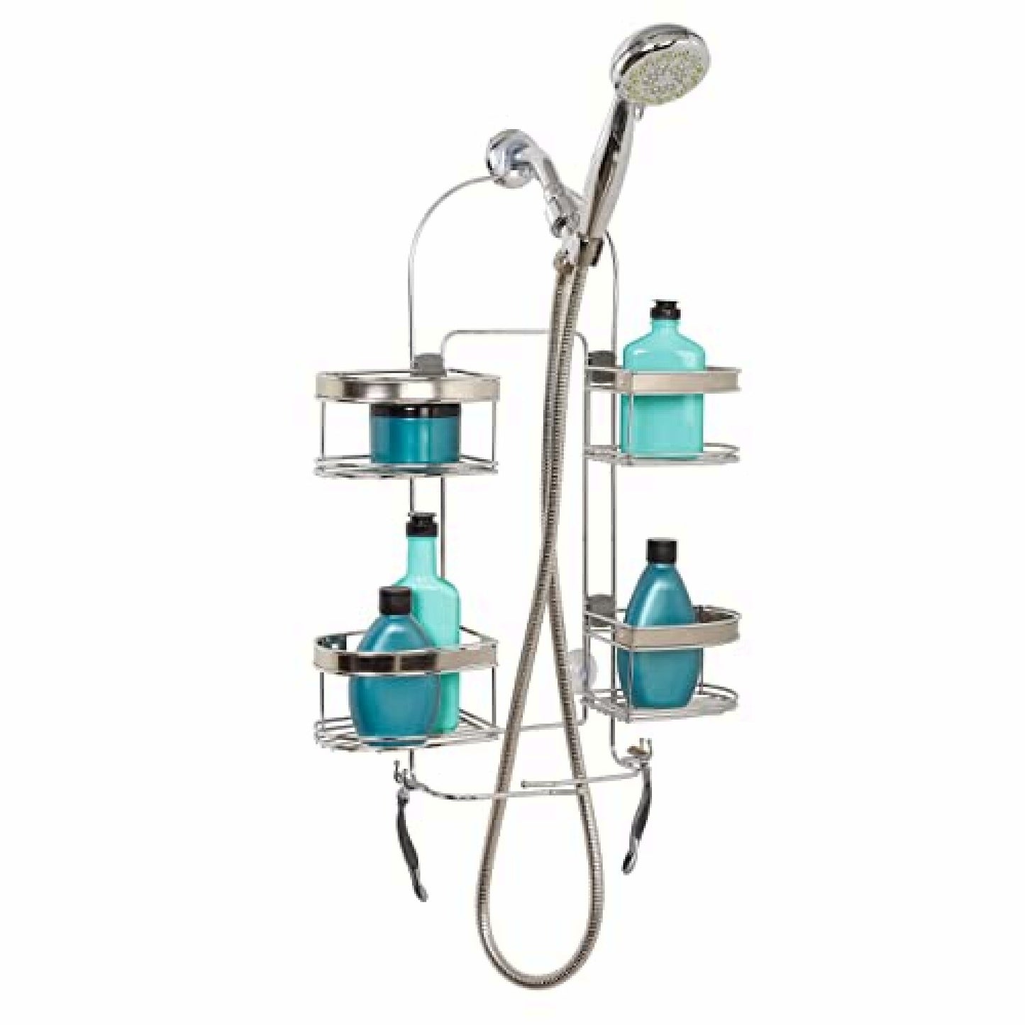 Expandable Stainless Steel Shower Caddy with 4 Baskets