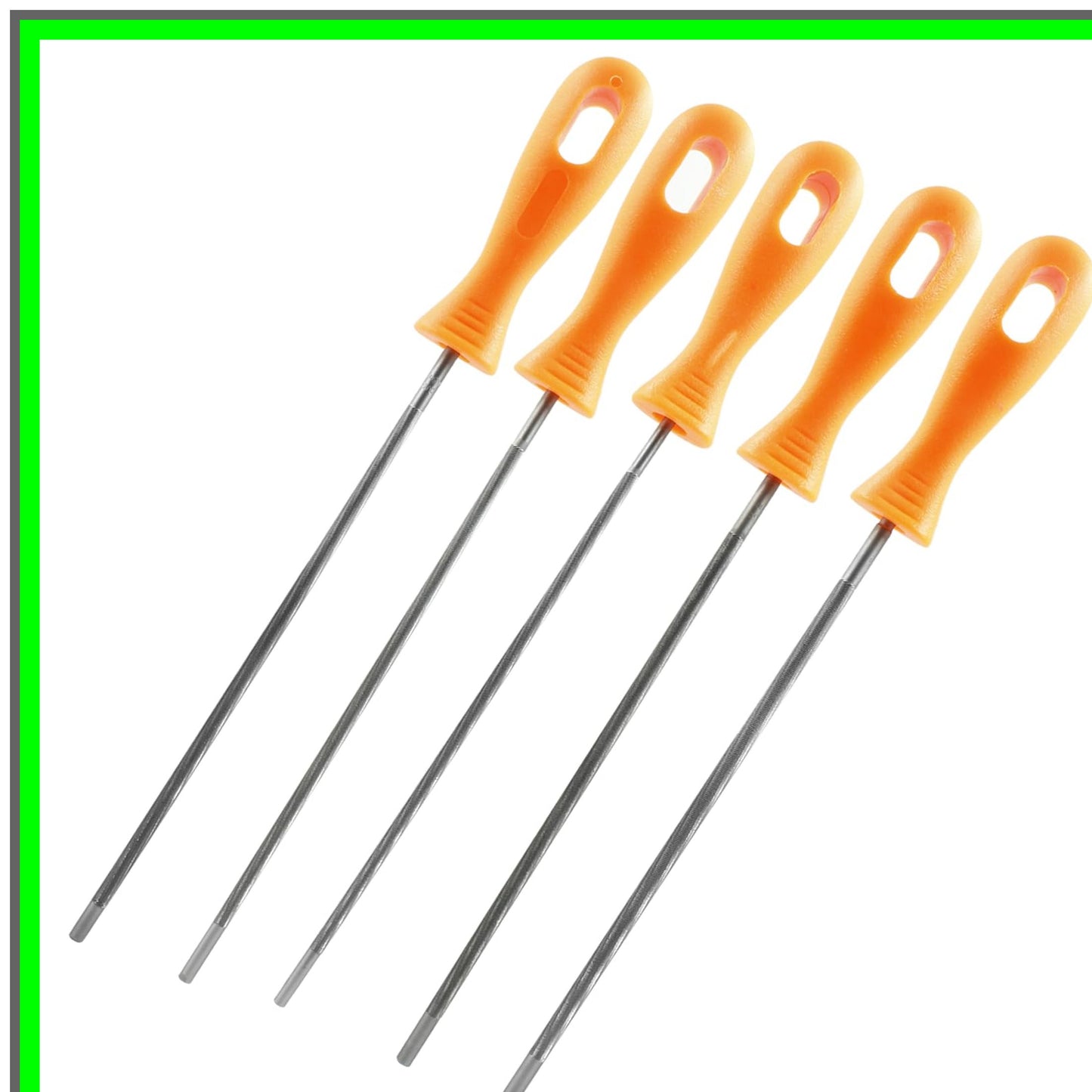 Versatile Chainsaw Chain Sharpening File Set - 5 Precision Sizes for Optimal Performance