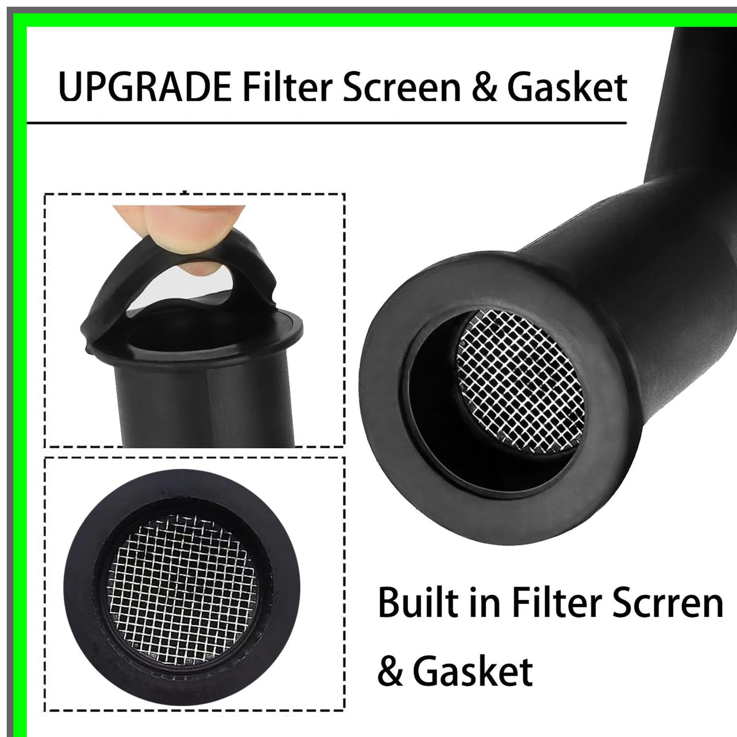 Universal Gas Can Spout Replacement Kit with Leakproof Nozzles and Filters