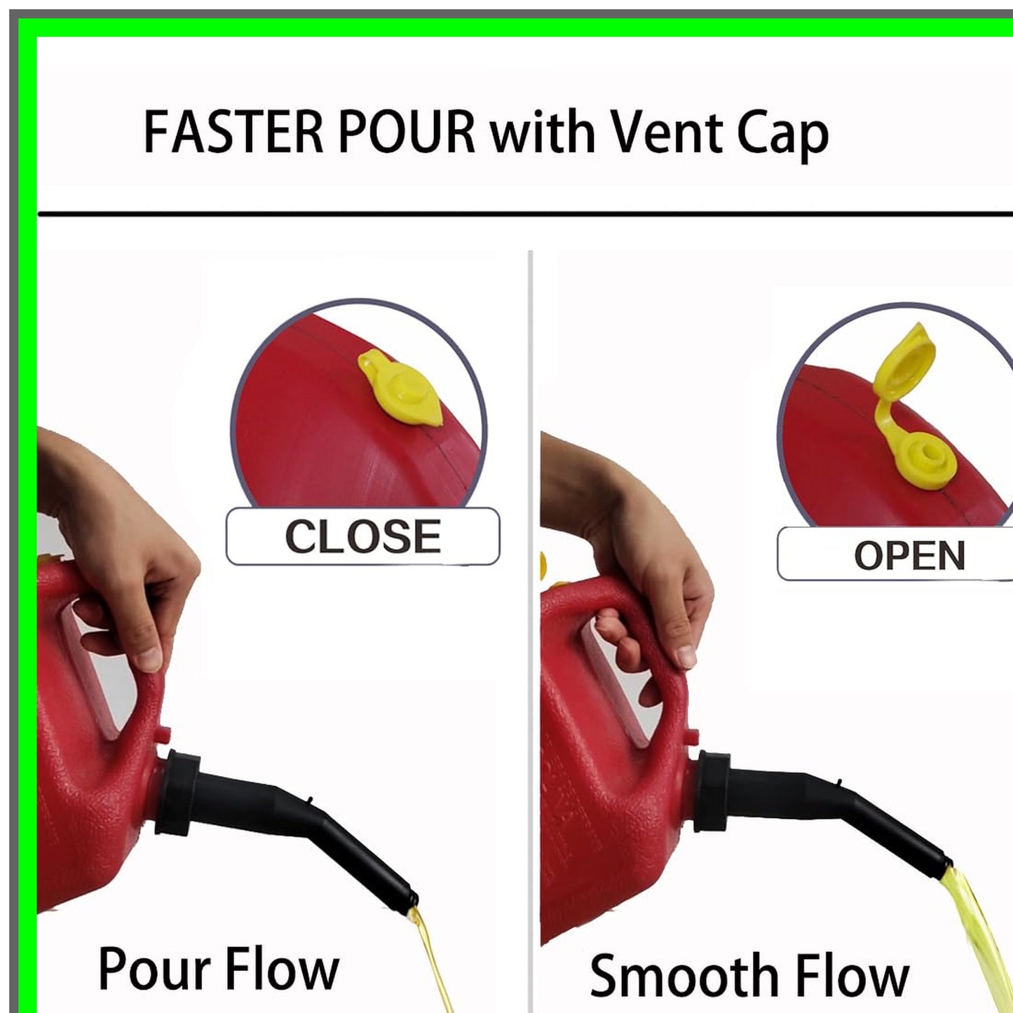 Universal Gas Can Spout Replacement Kit with Leakproof Nozzles and Filters