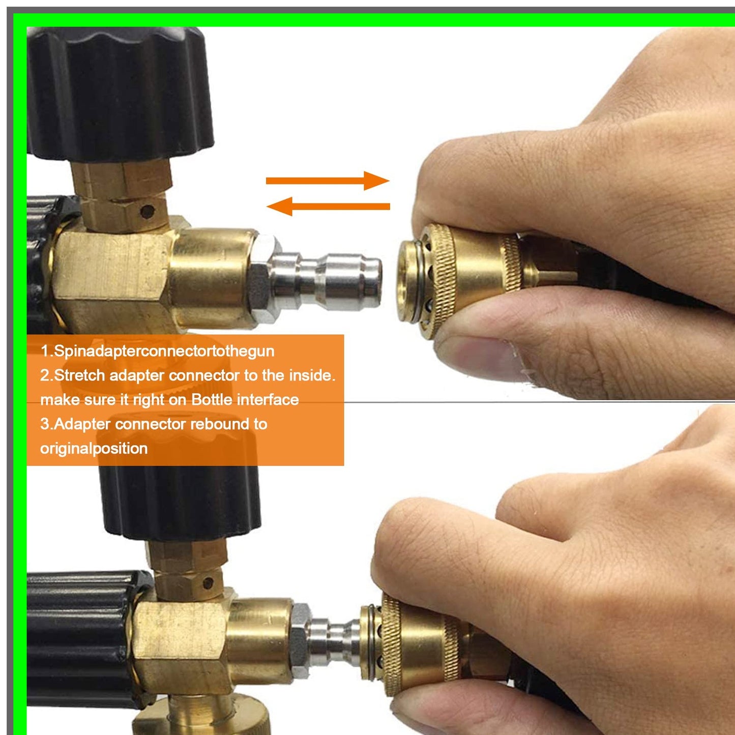 Quick Connect Pressure Washer Couplers Set for 1/4 Inch Fittings