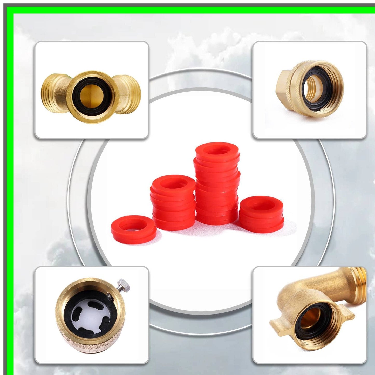 30 PCS Silicone Garden Hose Washers for Better Sealing and Fit