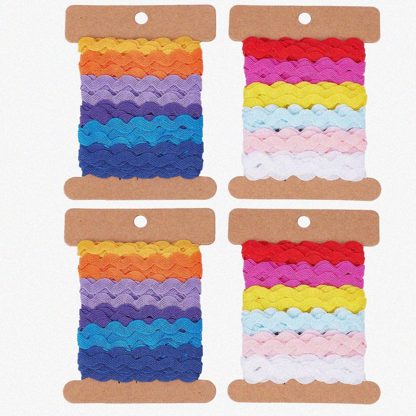 24 Yards 12 Colors Wave Rick Rack Trim Ribbon 5mm