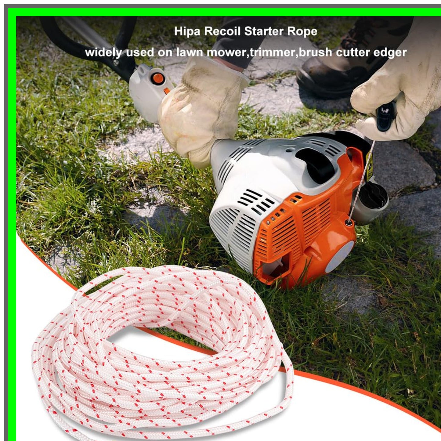 Durable 10-Meter Recoil Starter Rope for Lawn Mowers and Chainsaws