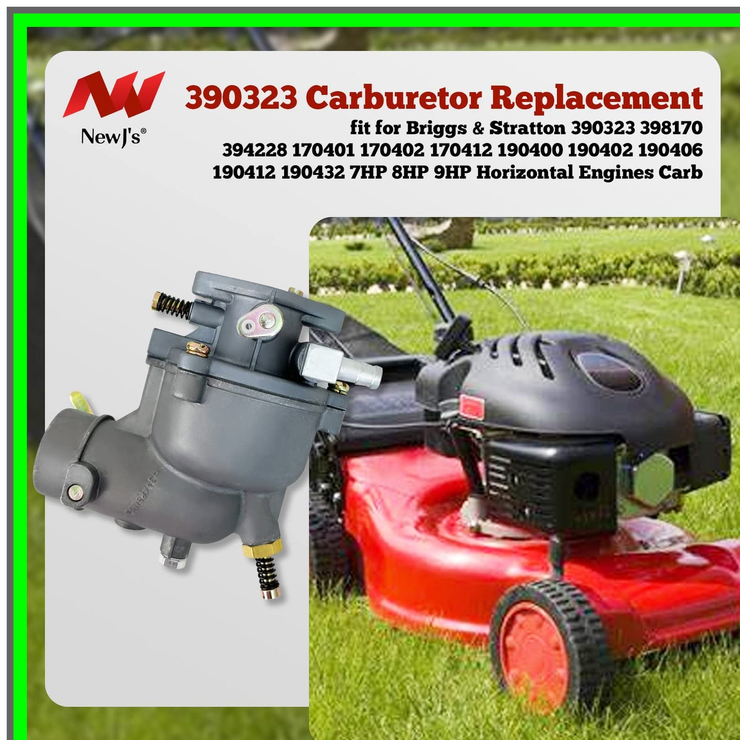 Carburetor Replacement for Briggs Stratton 7HP 8HP 9HP Horizontal Engines