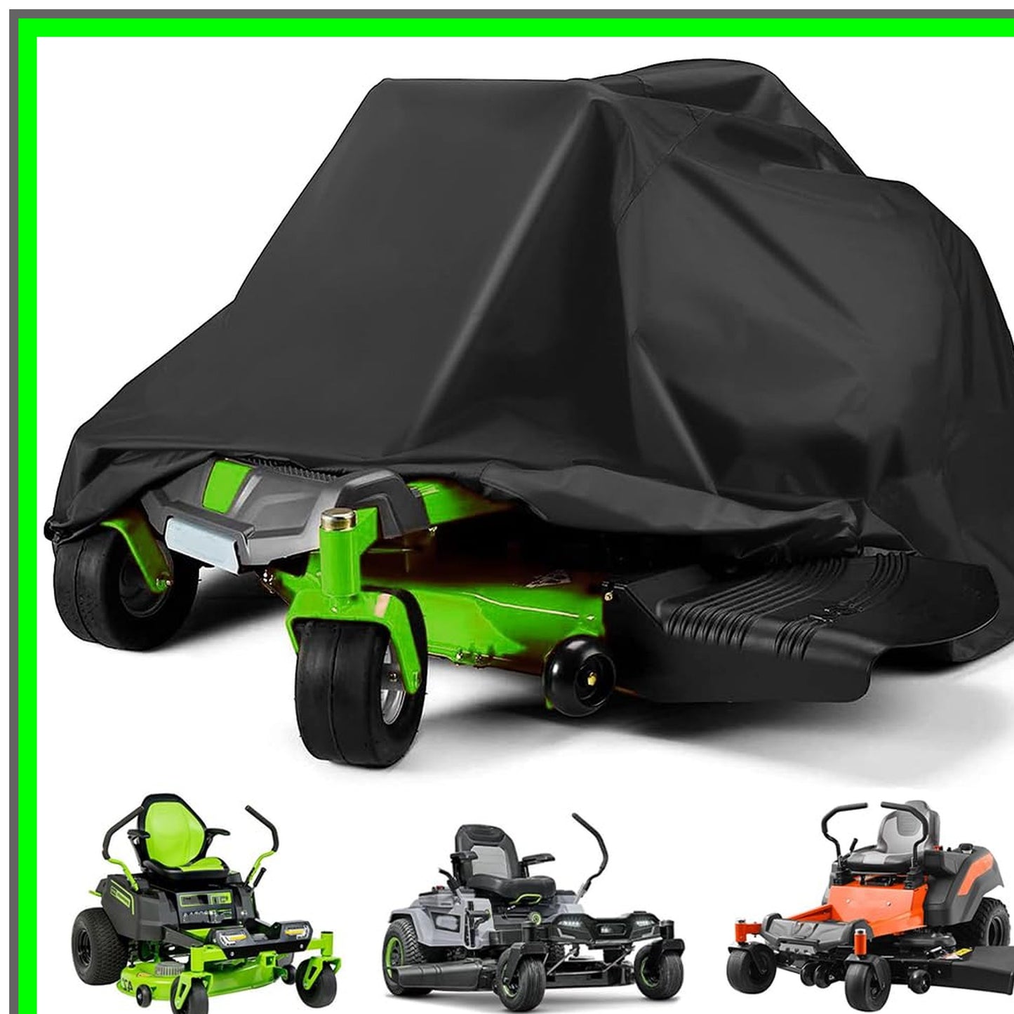 Universal Waterproof Cover for Outdoor Zero-Turn Mowers Up to 60 Inches