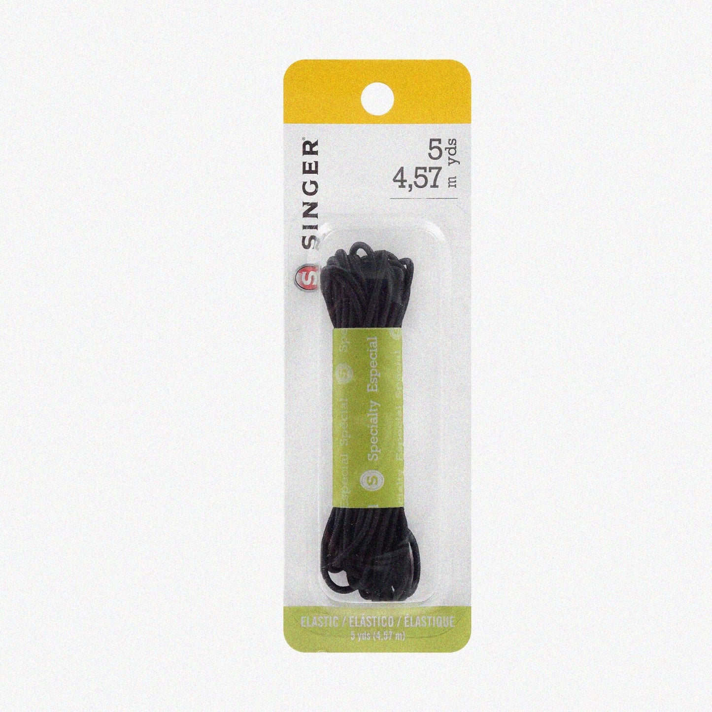 Round Elastic Cord 5 Yards Black