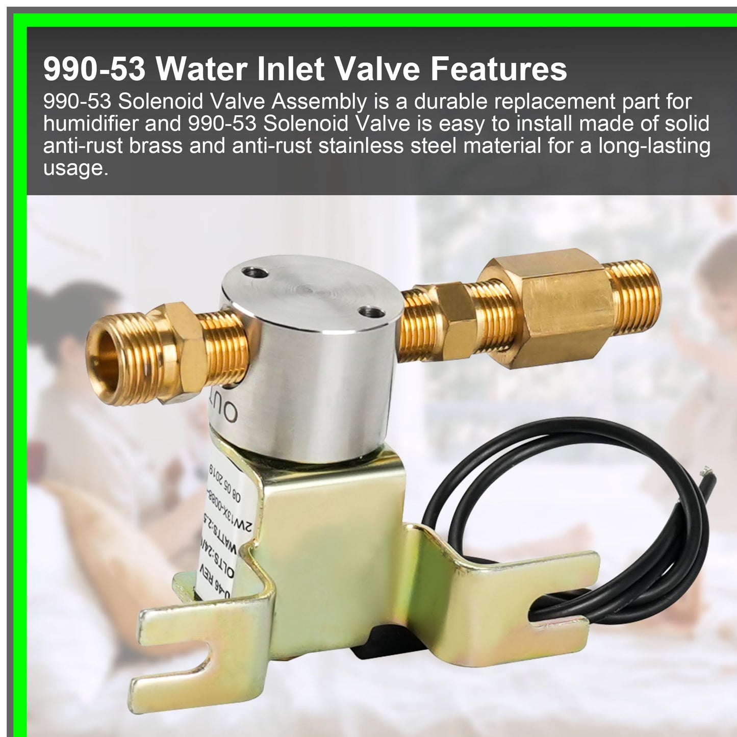 Universal 24 Volt Humidifier Water Valve for GeneralAire Solenoid Replacement