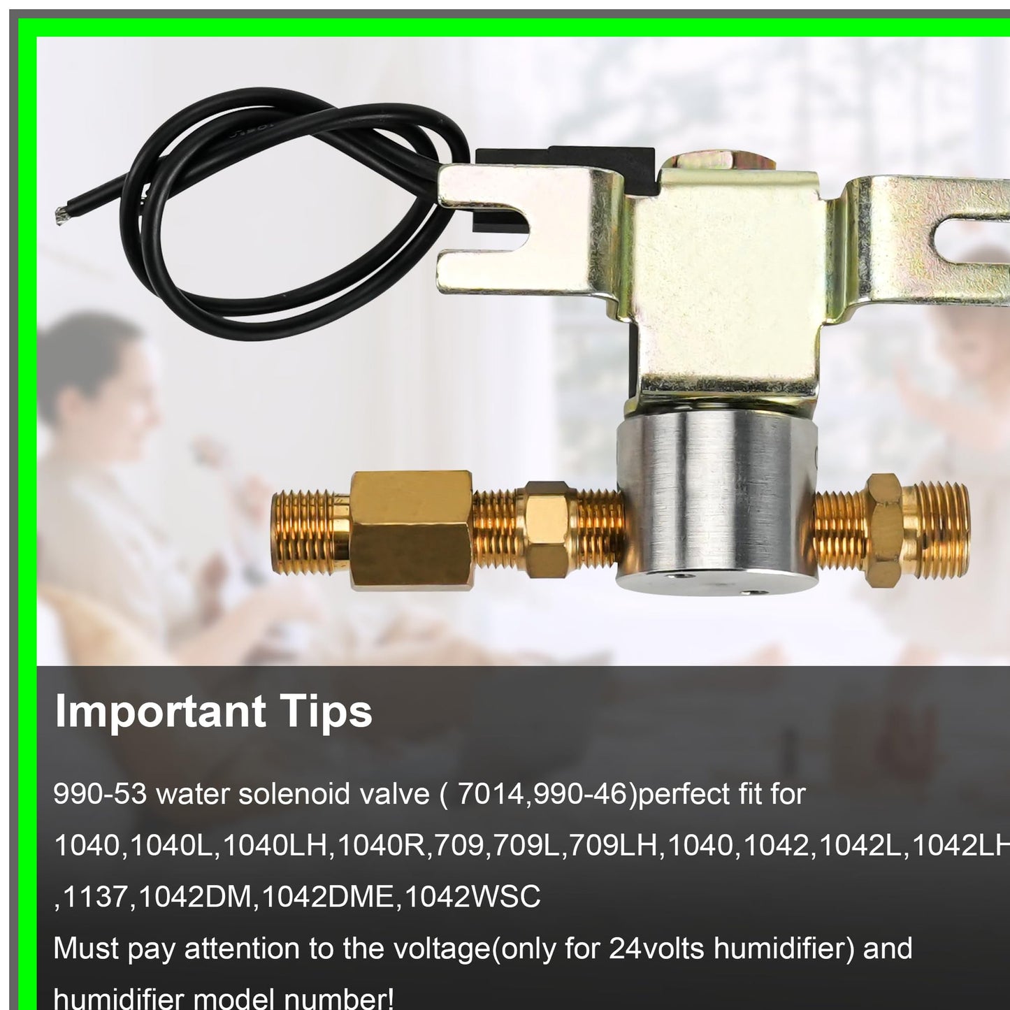 Universal 24 Volt Humidifier Water Valve for GeneralAire Solenoid Replacement