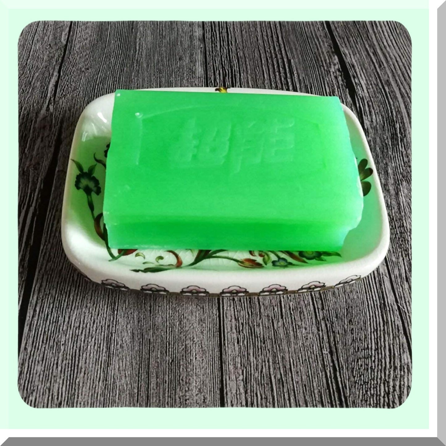 Ceramic Ice Crack Soap Dish Red Flower Pattern