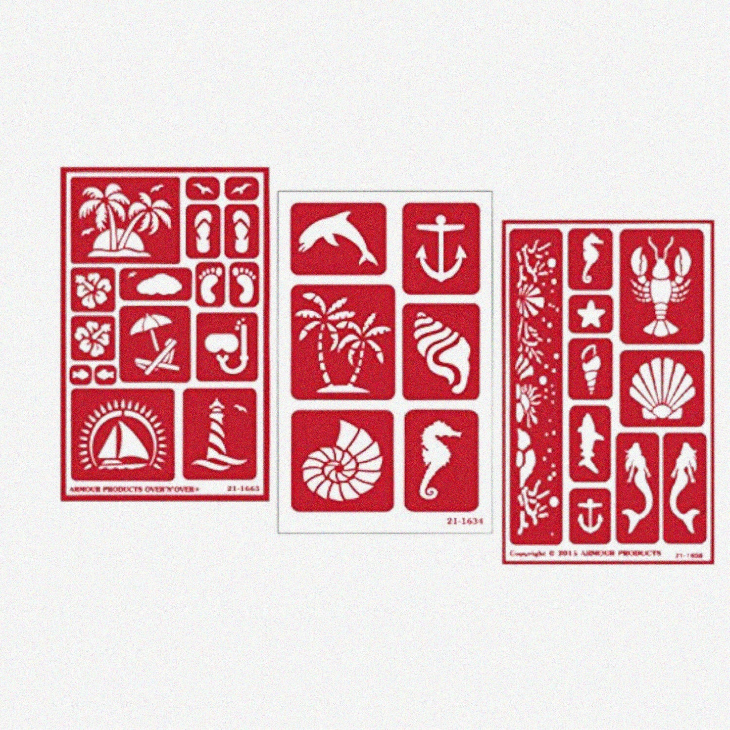 Nautical Glass Etching Stencil Set 3 Designs