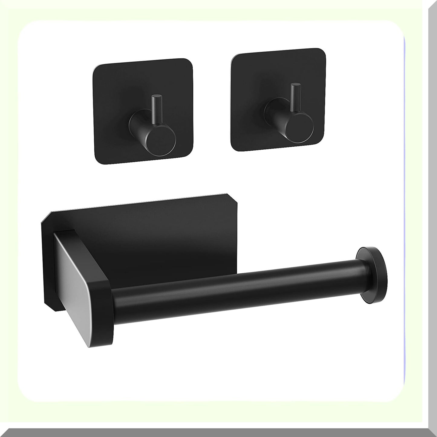 RV Camper Self Adhesive Toilet Paper Holder with 2 Hooks