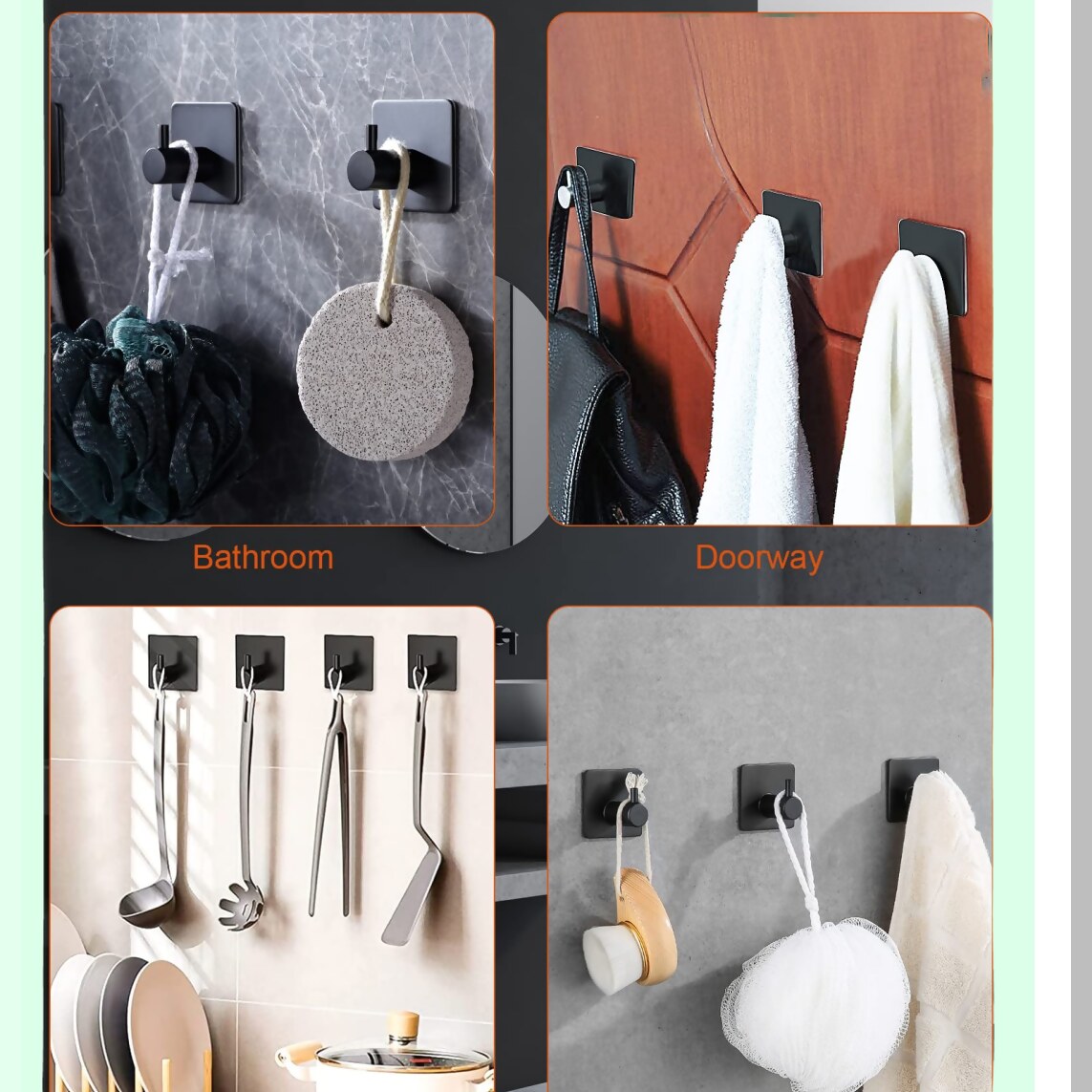 RV Camper Self Adhesive Toilet Paper Holder with 2 Hooks