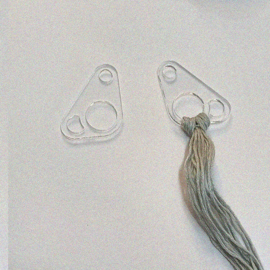 30PCS Clear Acrylic Floss Drops for Cross Stitch and Sewing
