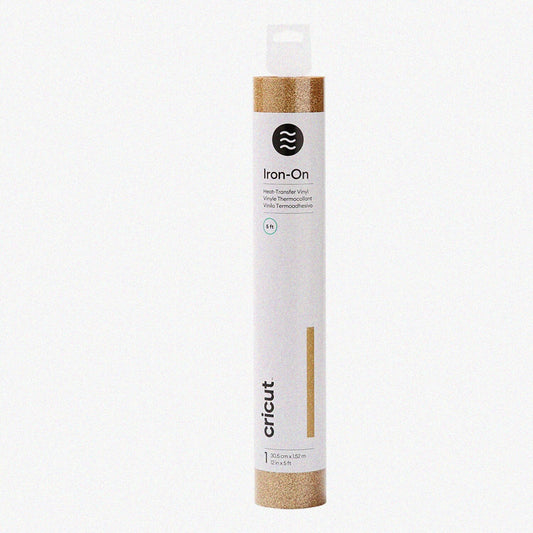 Glitter Iron-On Vinyl Roll Gold 1.5m