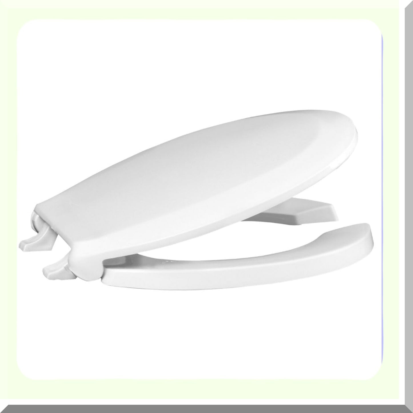 Round Commercial Toilet Seat with Cover, White