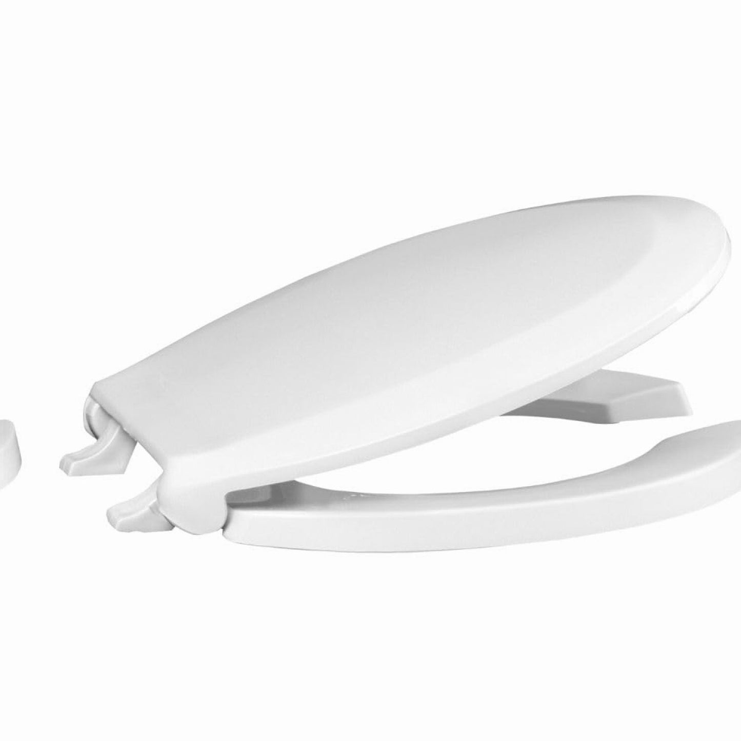 Round Commercial Toilet Seat with Cover, White