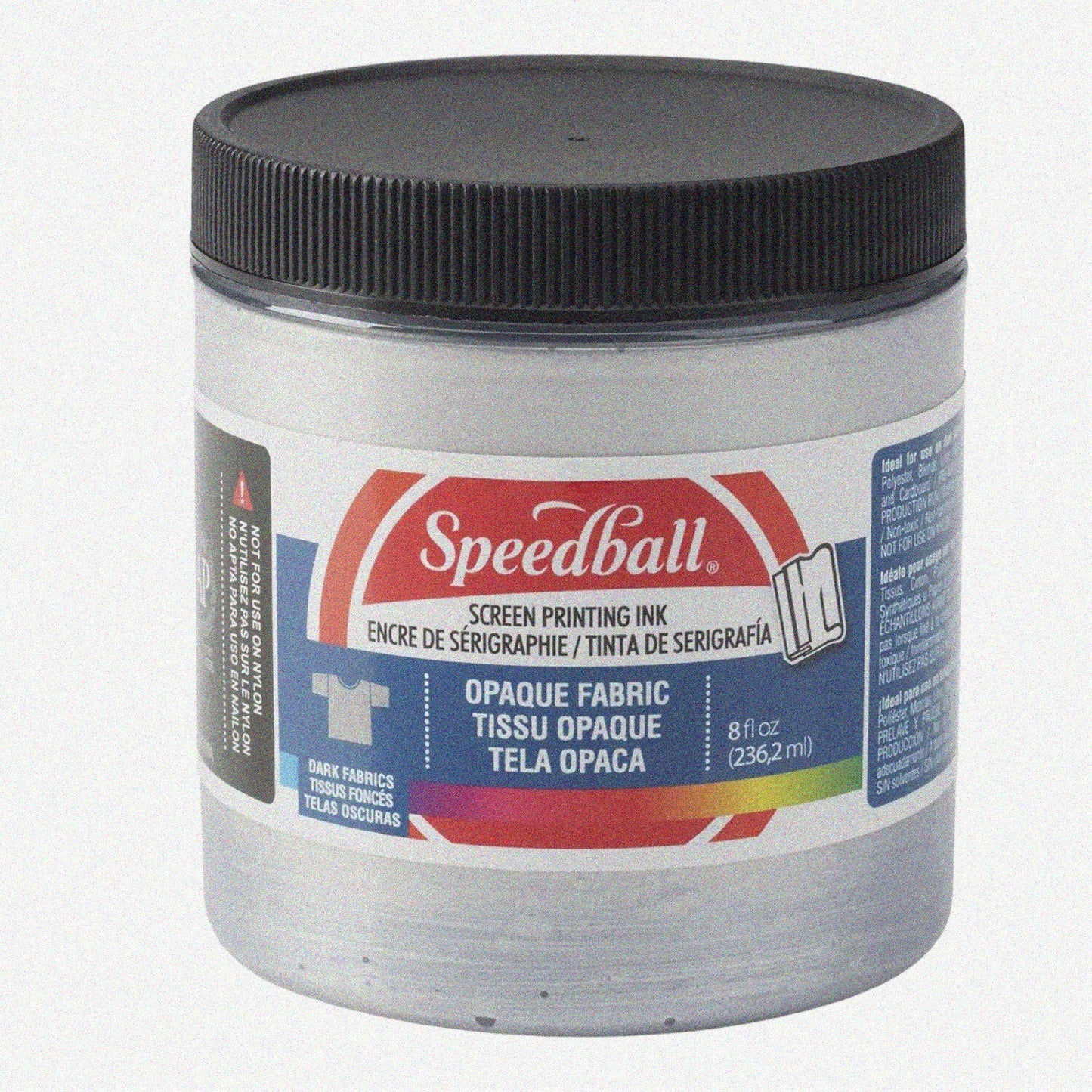 8oz Opaque Silver Fabric Screen Printing Ink