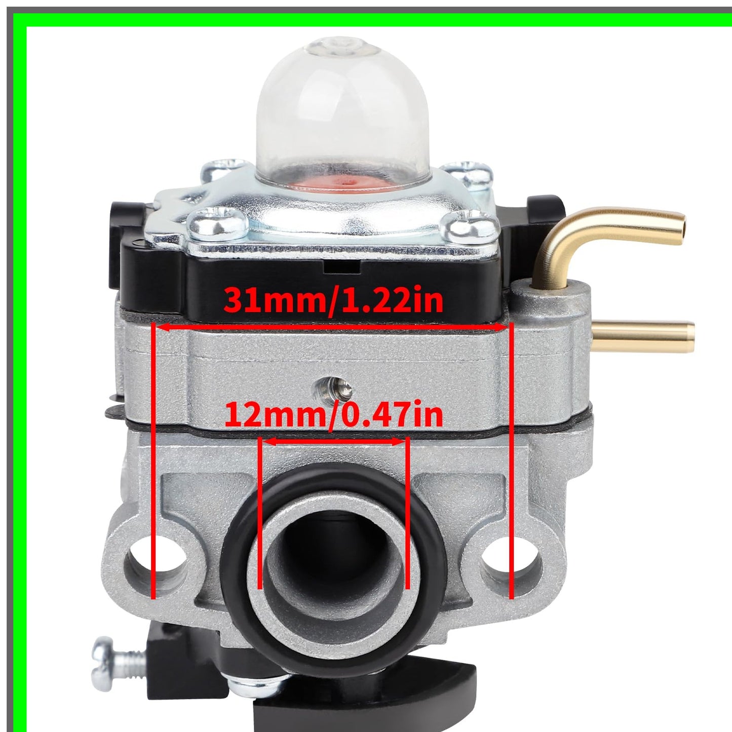 Efficient 25cc Carburetor for Ryobi Trimmers and Cultivators 753-06258A