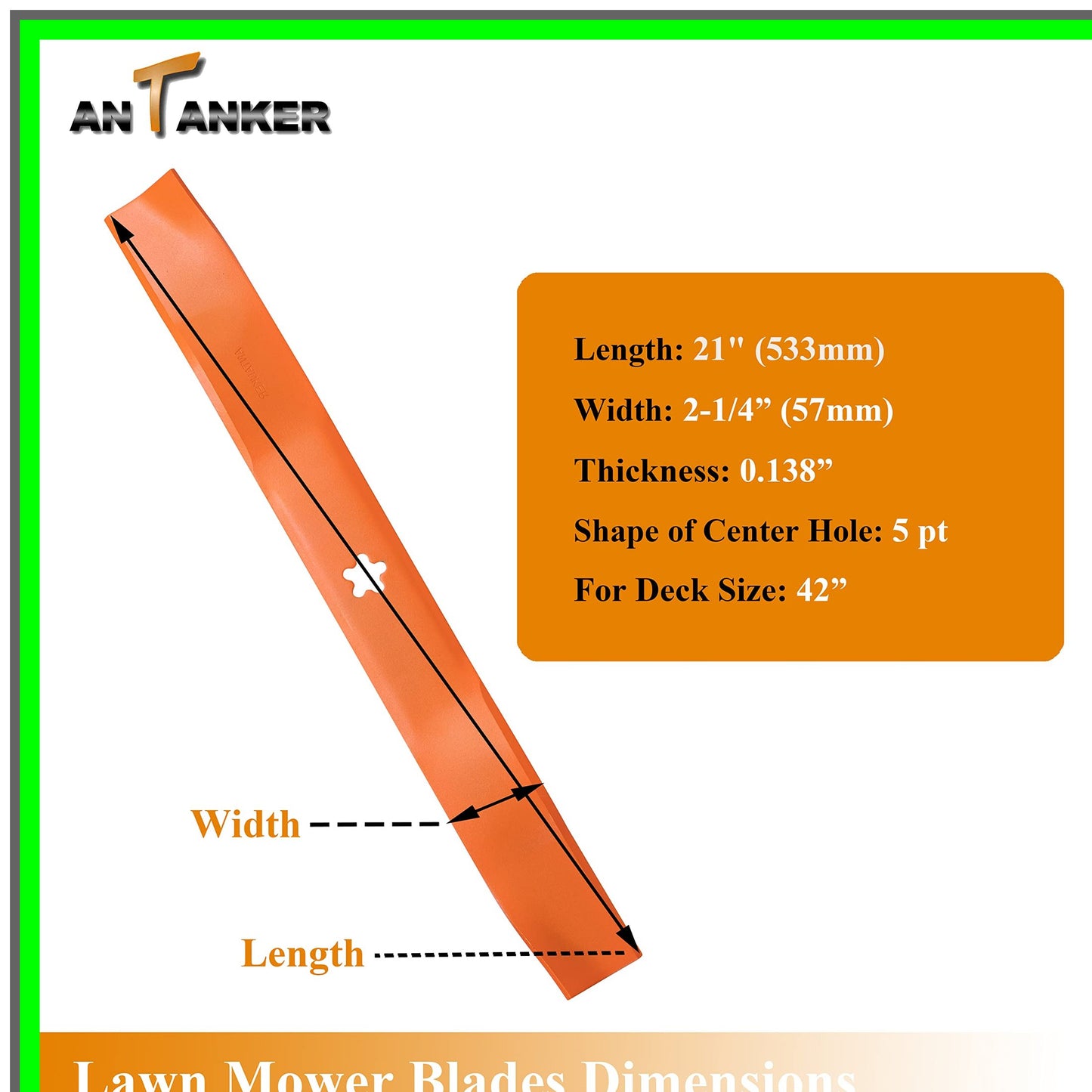Efficient Mulching Blades for 42" Lawn Mowers, Compatible with AYP Husqvarna