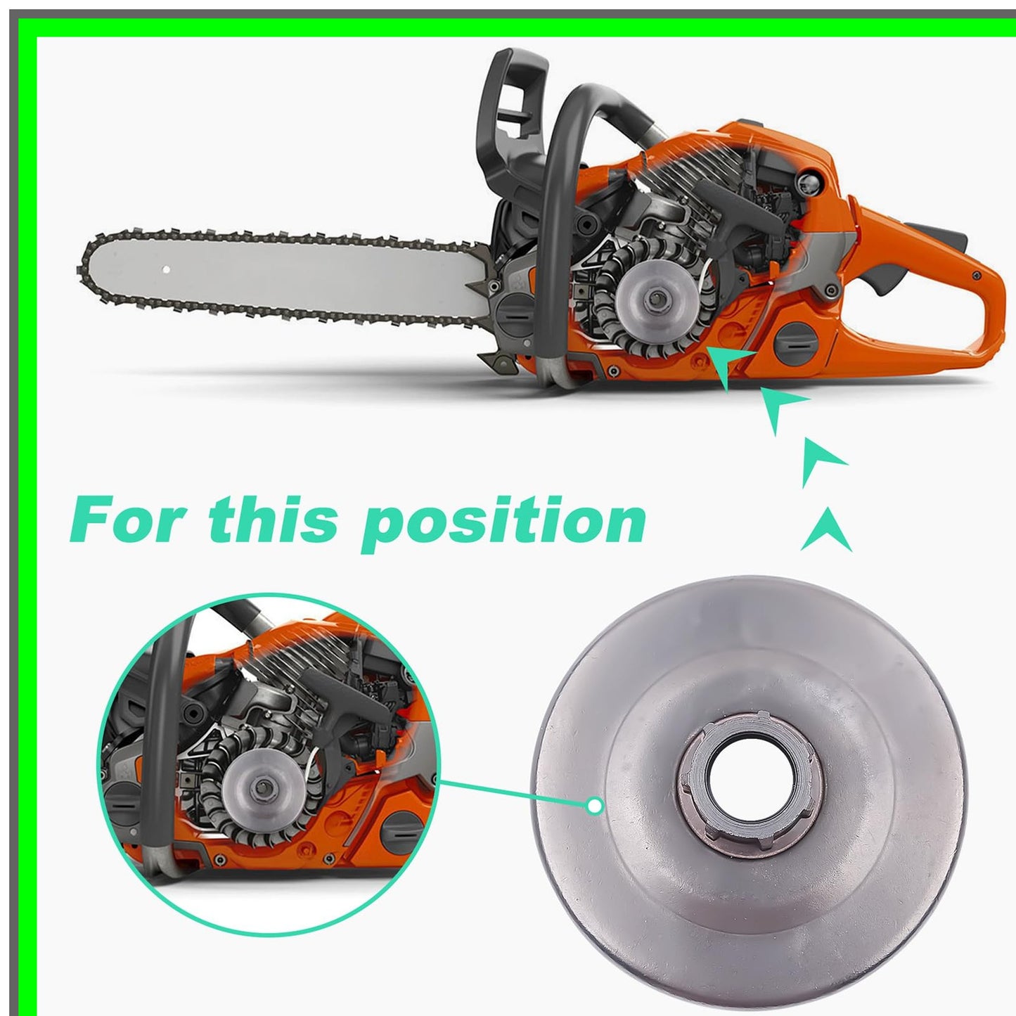 Stihl MS660 Clutch Drum Rim Sprocket Kit with Washer and E-clip