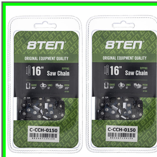 High-Performance 16-Inch Chainsaw Chain for Stihl 024 028 MS Models - 2 Pack