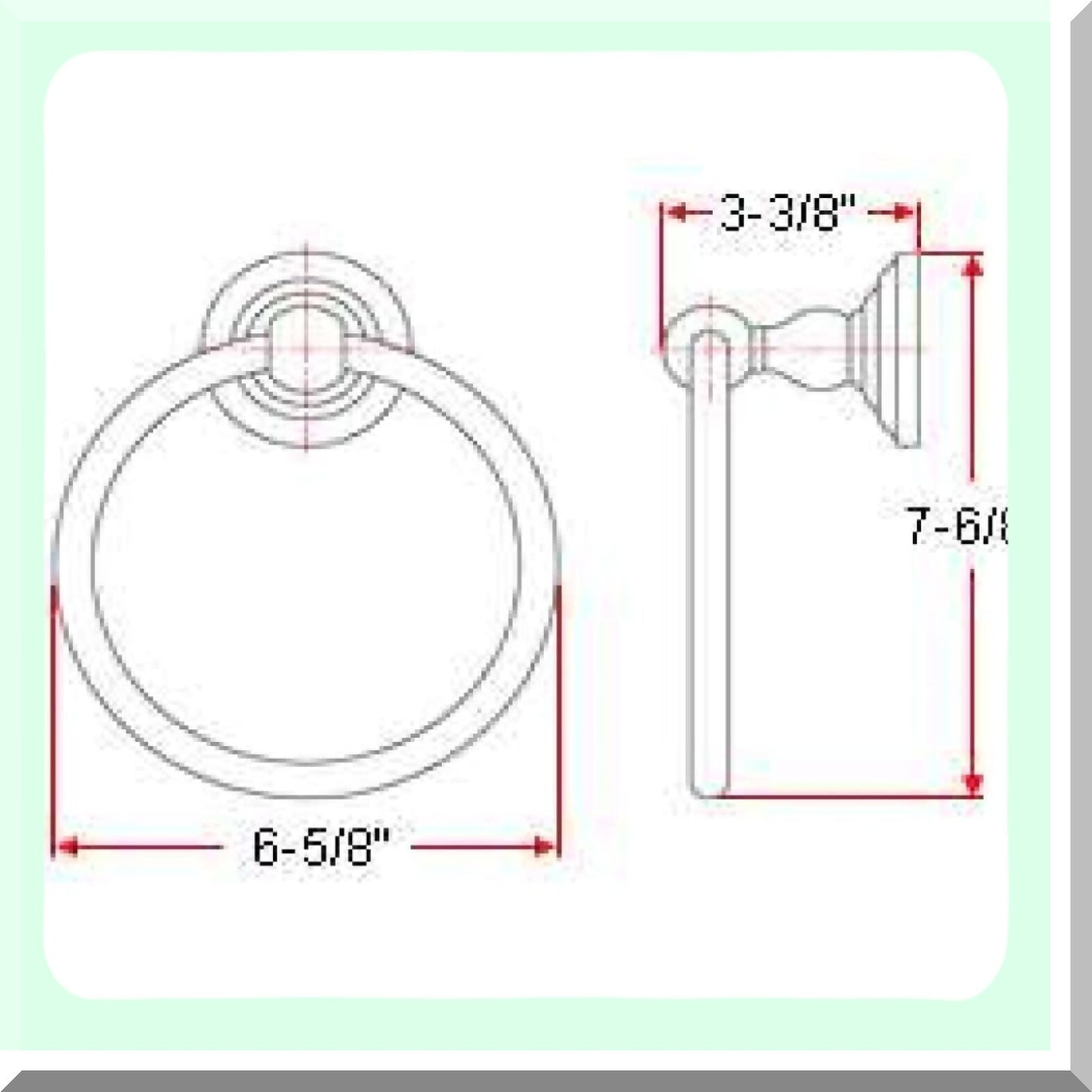 Calisto Towel Ring Rubbed Bronze 6.6-inch