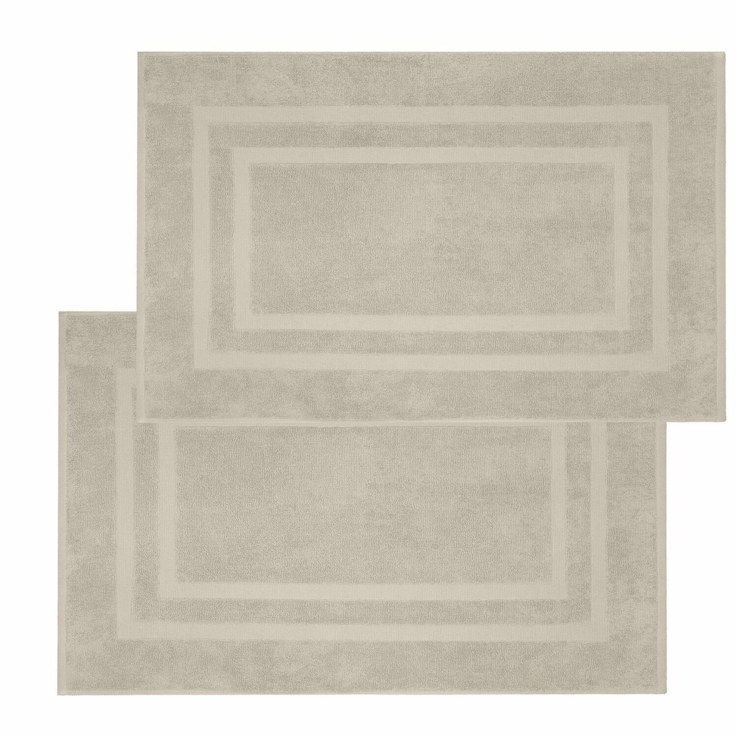 Set of 2 Cotton Bath Mats 20"x31.5" Silver