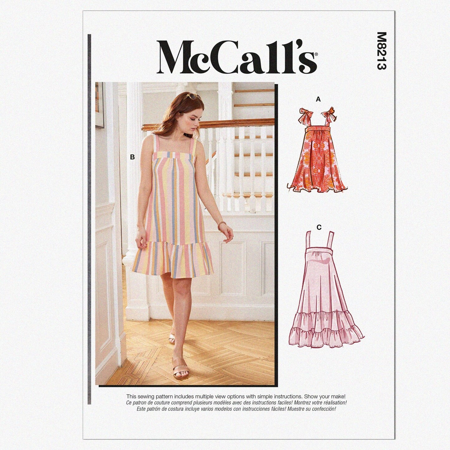 Misses' Sundress Sewing Pattern Kit XS-M Multicolor