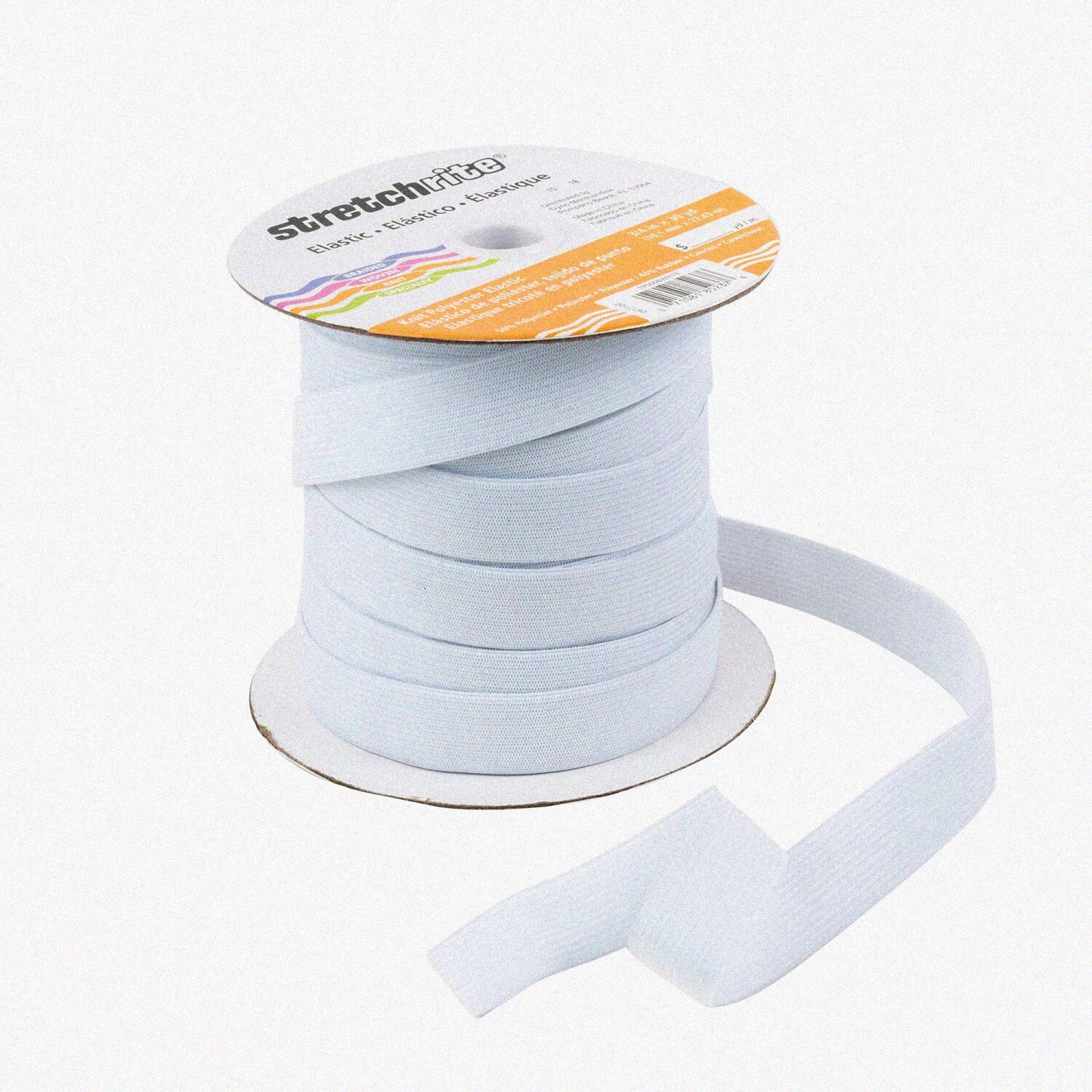 Knit Polyester Elastic Spool 3/4-Inch 30 Yards White