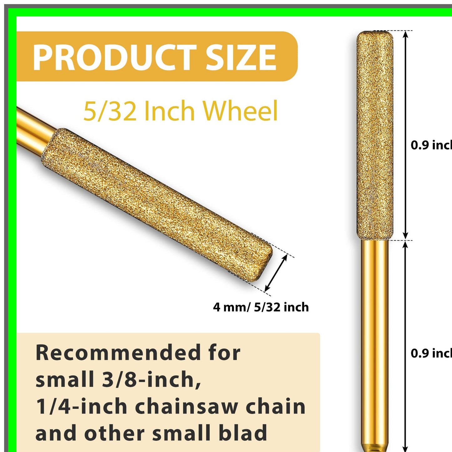 Diamond Chainsaw Sharpening Stones Set for Precision Grinding and Maintenance