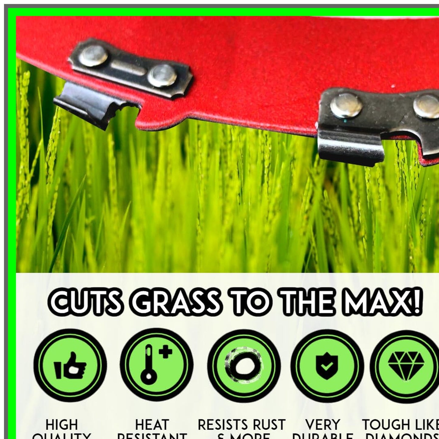 High-Performance 9" Steel Brush Cutter Blades for Wood and Metal 2-Pack