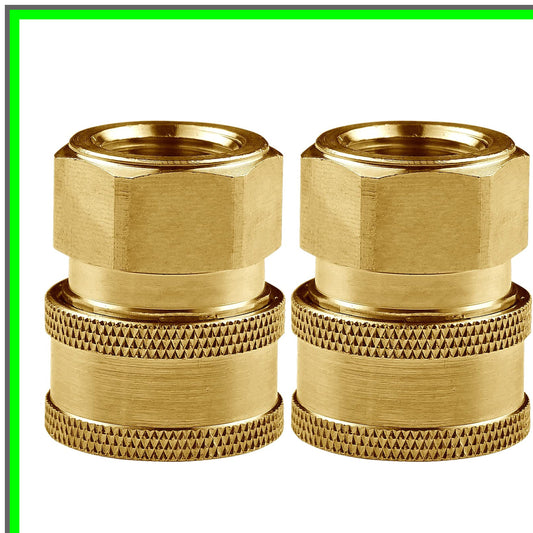 Quick Connect Pressure Washer Couplers 3/8 Inch NPT Fittings 2 Pack