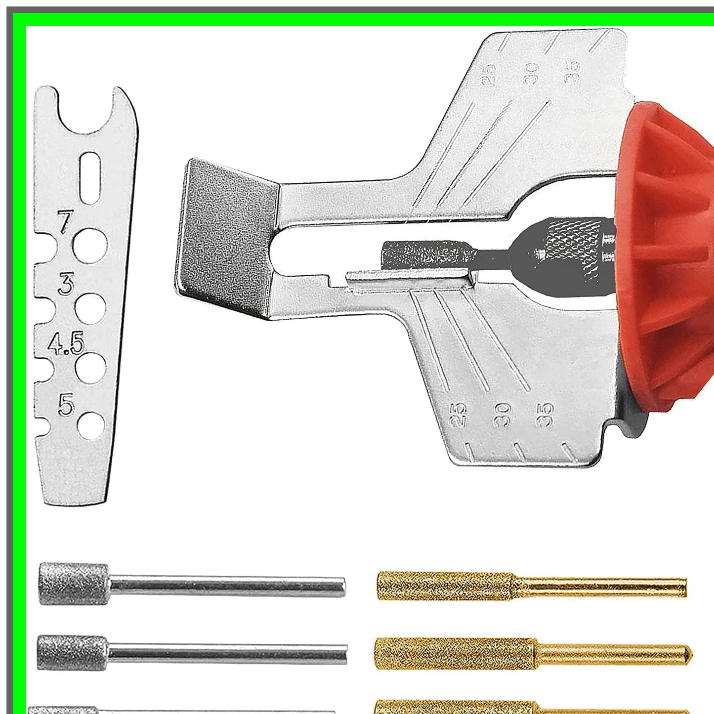 Chainsaw Blade Sharpener Kit with Angle Guide and Diamond Files