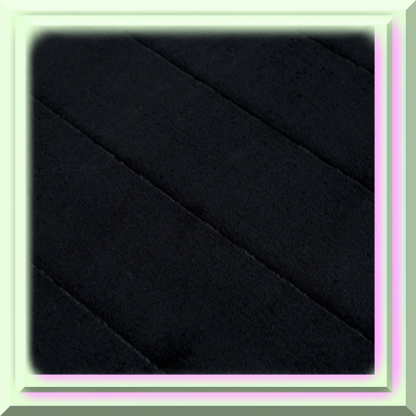 Oversized Black Memory Foam Bathroom Rug 50 Inches