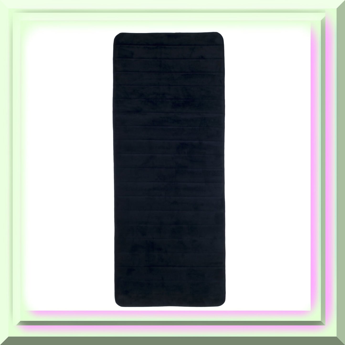 Oversized Black Memory Foam Bathroom Rug 50 Inches