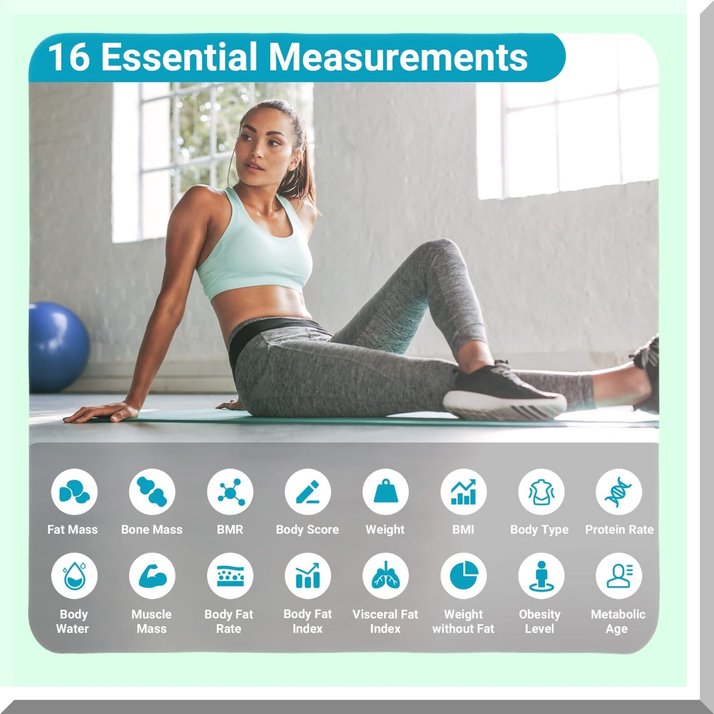 Bluetooth Body Weight Scale Black 396 lbs