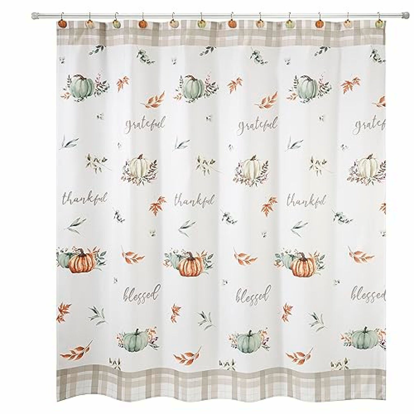 Fabric Shower Curtain, Fall Inspired, 72x72