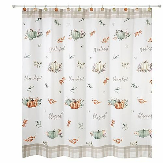 Fabric Shower Curtain, Fall Inspired, 72x72