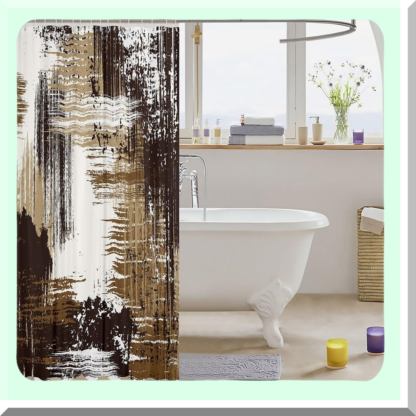 Abstract Shower Curtain 72x72 Kids Boys Grunge Style