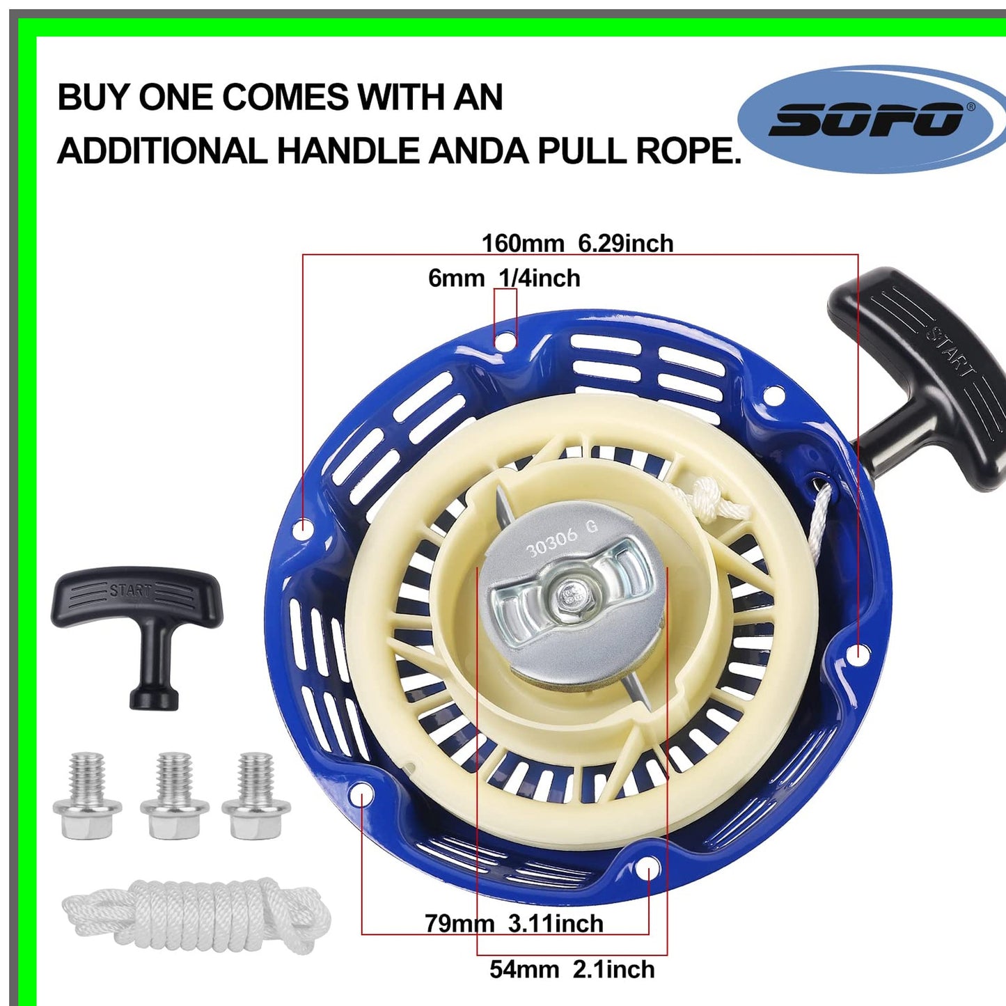 Honda GX160 Pull Starter Assembly for Predator 212 Recoil Engines
