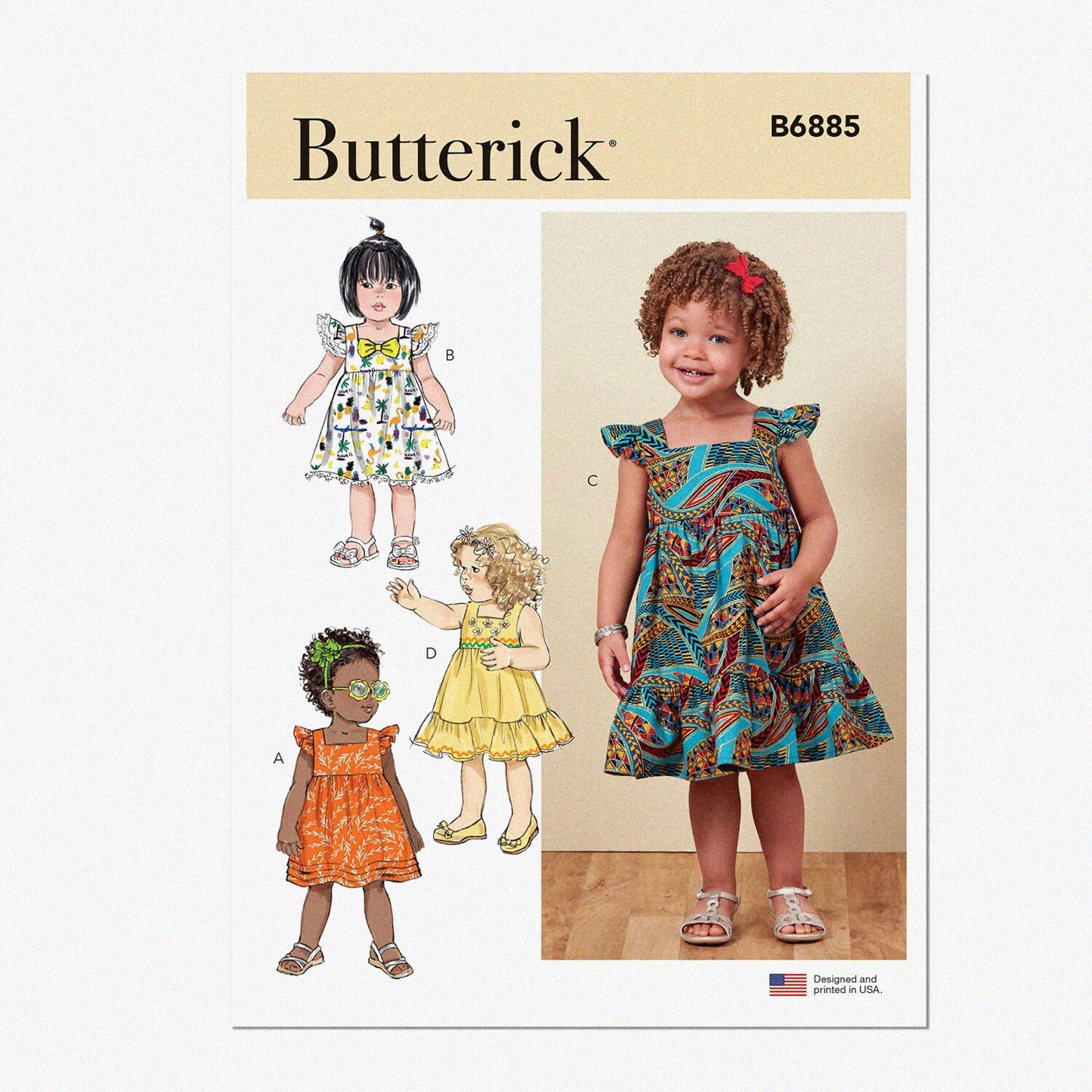 Toddlers' High Waisted Dress Sewing Pattern Kit