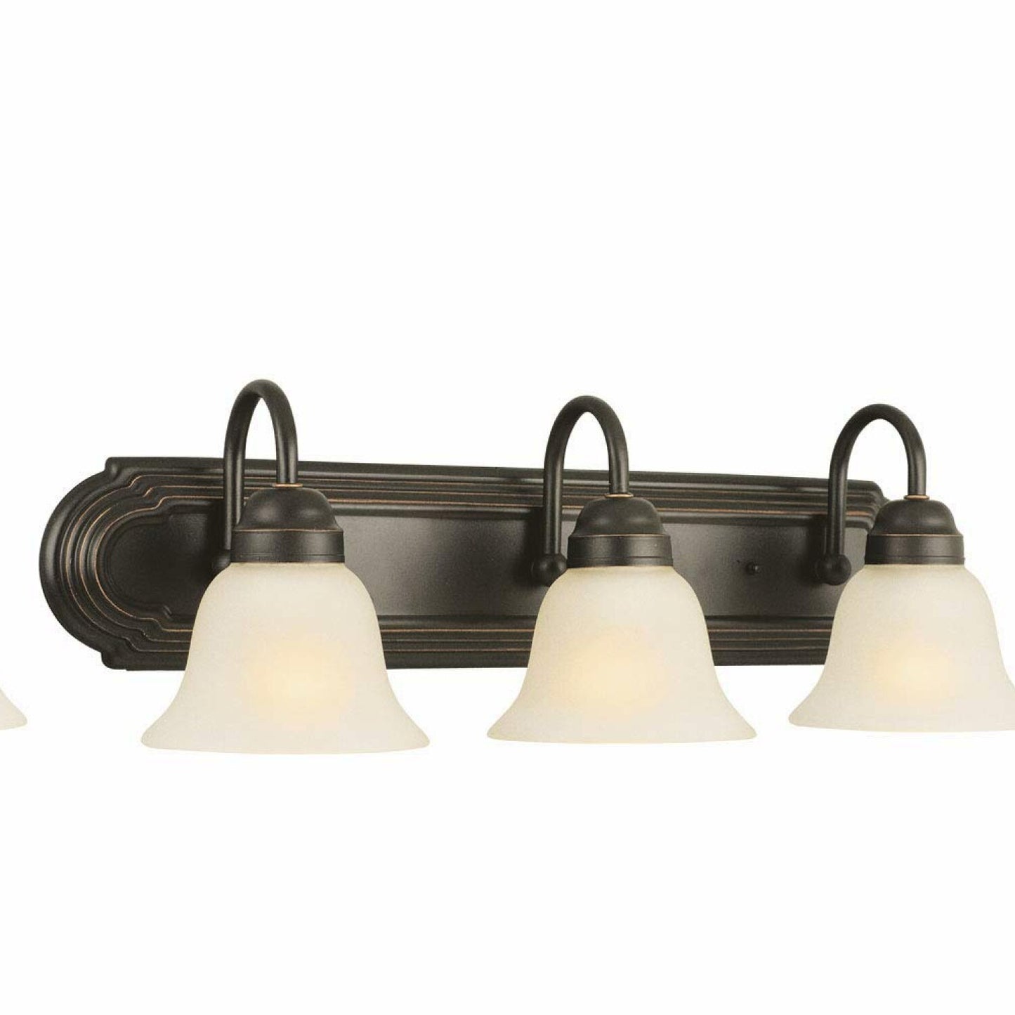 Allante 3-Light Dimmable Vanity Light, Frosted Glass, Rubbed Bronze