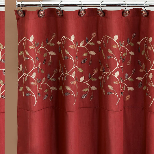 Aubery Shower Curtain Burgundy 72x70 Inches