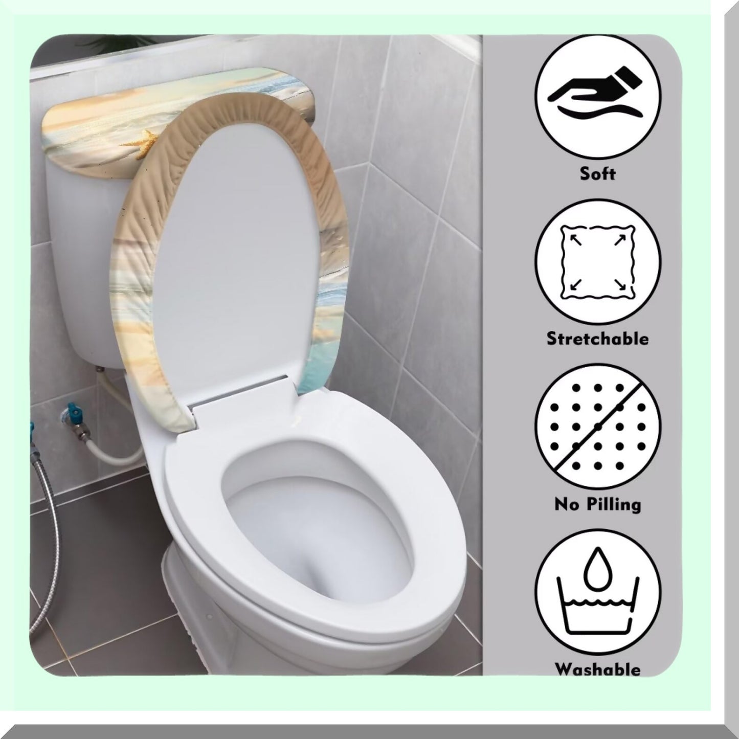 Bathroom Tet Lid Cover Set 13" and 15"