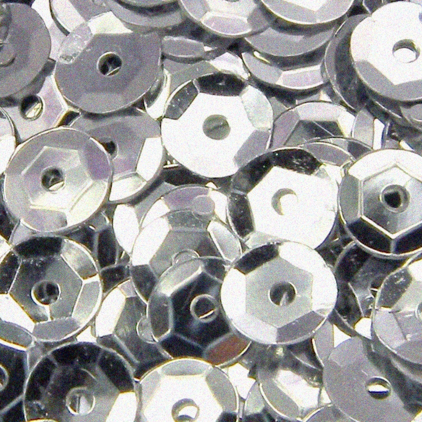 1600 Silver 6mm Faceted Plastic Cup Sequins
