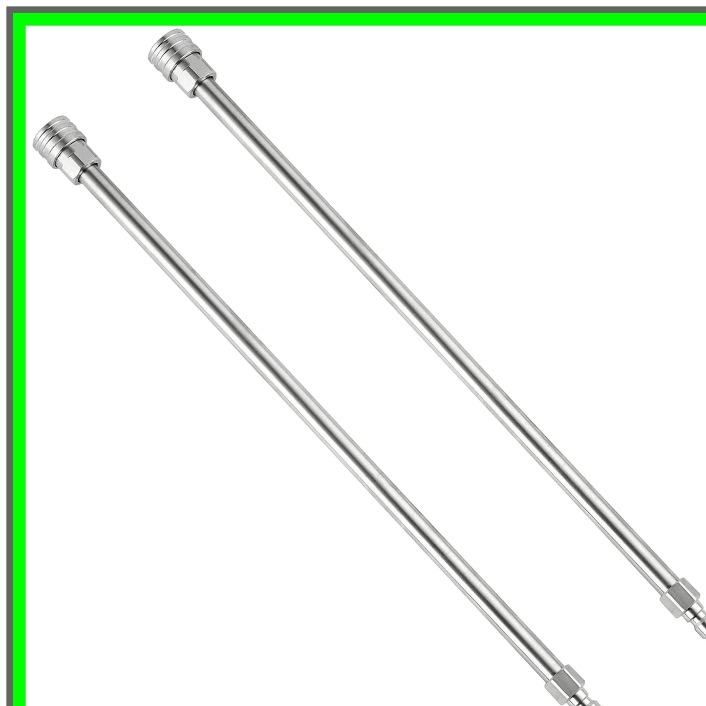 Stainless Steel Pressure Washer Extension Wand 17 Inch Quick Connect 2 Pack